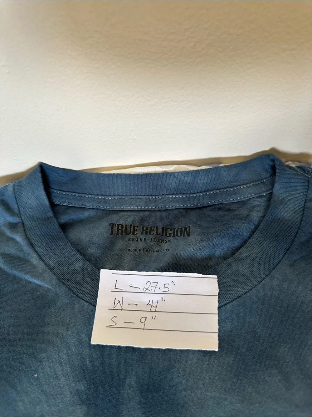 True Religion Navy Tie-Dye Graphic Crewneck Tee
